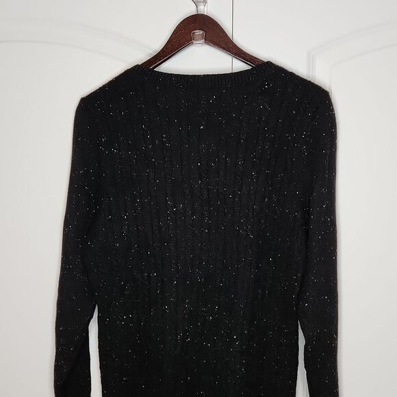 Talbots Preppy Speckled Cable Knit Sweater - Picture 7 of 7